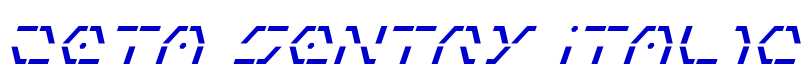 Zeta Sentry Italic フォント